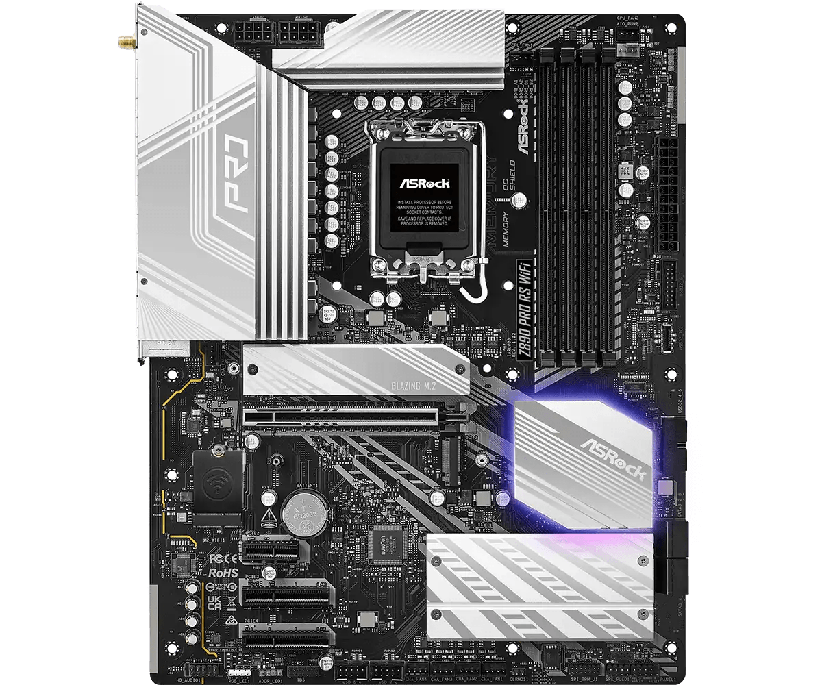 ASRock Z890 Pro RS WiFi LGA1851 Socket Gaming Motherboard - Vektra Computers LLC ASRock Z890 Pro RS WiFi LGA1851 Socket Gaming Motherboard - Vektra Computers LLC